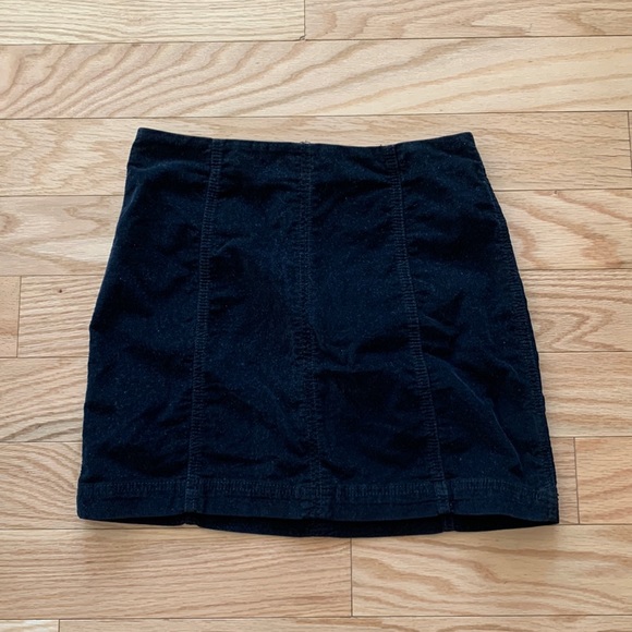 Free people navy corduroy mini skirt - Picture 1 of 3